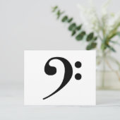 Bass Clef Music Band Orchestra Instrument Briefkaart (Staand voorkant)