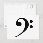 Bass Clef Music Band Orchestra Instrument Briefkaart (Voorkant / Achterkant)