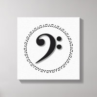 Bass Clef Music Note Design