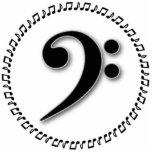 Bass Clef Music Note Design Fotobeeldje Magneet<br><div class="desc">In één this, black and white design, the bass clef (also known as the clef) is surrounded by eighth notes in a circular pattern. Ideal for chorus, choir, and band. Would be a great gift for a director, composer, accompanist, or pianist. Use customize button to add names/message to this design,...</div>