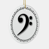Bass Clef Music Note Design Keramisch Ornament (Rechts)
