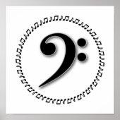 Bass Clef Music Note Design Poster (Voorkant)