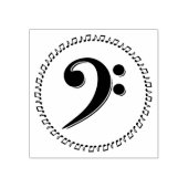 Bass Clef Music Note Design Rubberstempel (Afrduk)