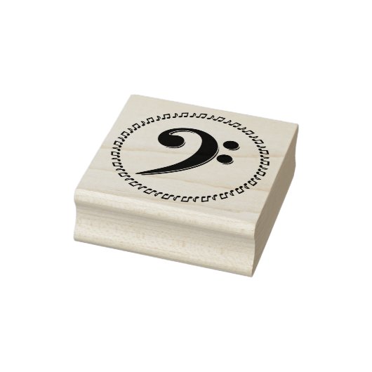 Bass Clef Music Note Design Rubberstempel (Stempel)