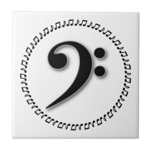 Bass Clef Music Note Design Tegeltje