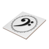Bass Clef Music Note Design Tegeltje (Zijkant)