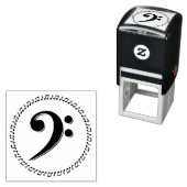 Bass Clef Music Note Design Zelfinktende Stempel (In situ)