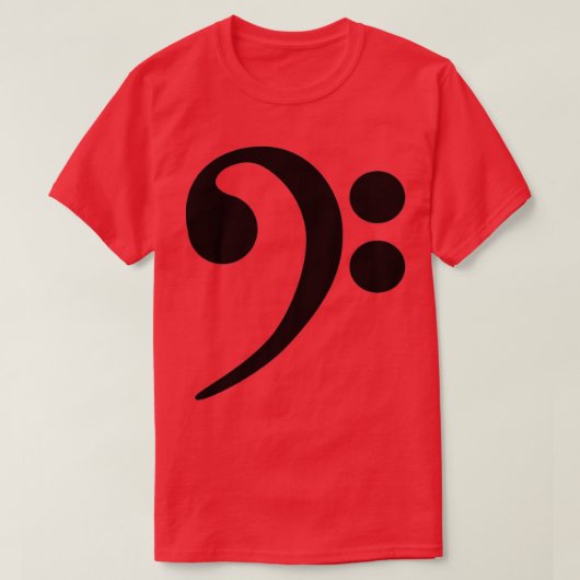 Bass Clef Music Note T-shirt (Design voorkant)