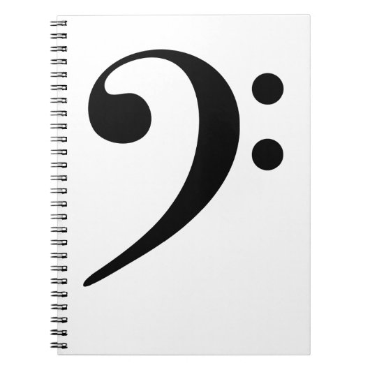Bass Clef Music Notitieboek (Voorkant)