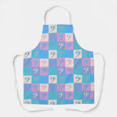 Bass Clef Music Pastel Pattern Schort (Voorkant)