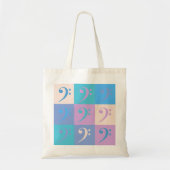 Bass Clef Music Pastel Pattern Tote Bag (Voorkant)