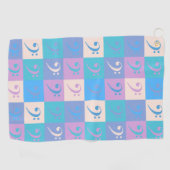 Bass Clef Music Pattern Pastel Golfhanddoek (Horizontaal)