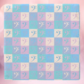 Bass Clef Music Pattern Pastel Stenen Onderzetter