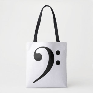 Bass Clef Musical Canvas tas