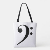Bass Clef Musical Canvas tas (Achterkant)