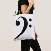 Bass Clef Musical Canvas tas (Dichtbij)