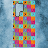 Bass Clef Musical Pattern Samsung Galaxy Hoesje