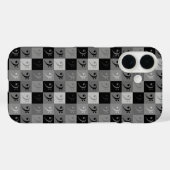 Bass Clef Muziekpatroon Grijs en Zwart Case-Mate iPhone Case (Achterkant (horizontaal))