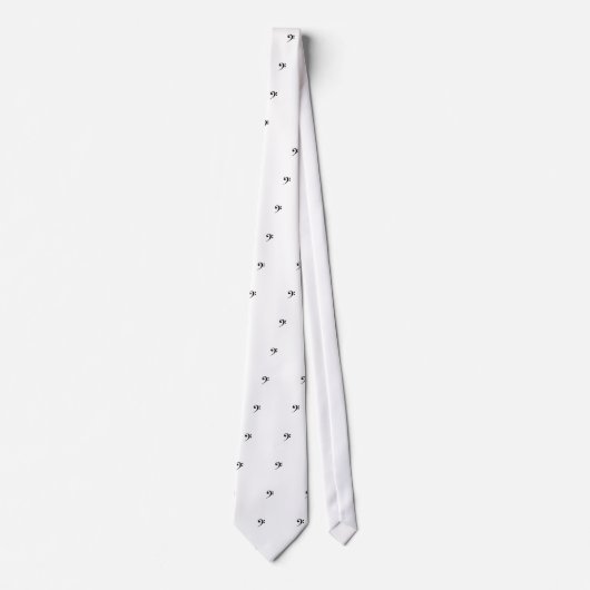 Bass Clef Necktie Stropdas (Voorkant)