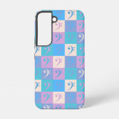 Bass Clef Pattern Music Pastel Samsung Galaxy Hoesje (Achterkant)