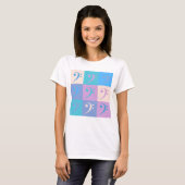 Bass Clef Pattern Music Pastel T-shirt (Voorkant volledig)