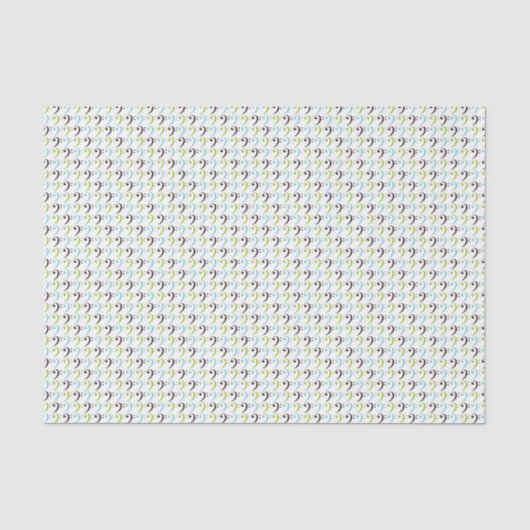 Bass Clef Pattern Tissuepapier (Voorkant)