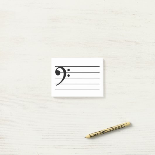 Bass Clef Post-it Notes (Op bureau)