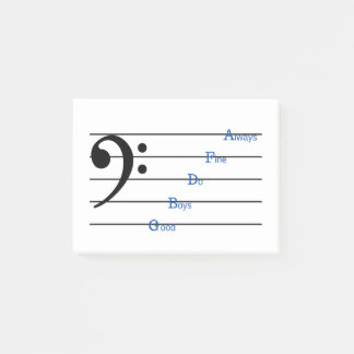 Bass Clef Post-it Notes (regelrijmpjes)