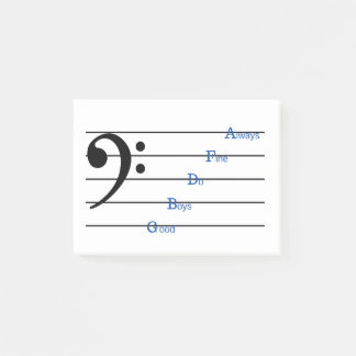 Bass Clef Post-it Notes (regelrijmpjes)