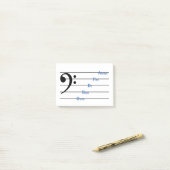 Bass Clef Post-it Notes (regelrijmpjes) (Op bureau)