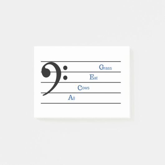 Bass Clef Post-It Notes (Space Rhymes) (Voorkant)