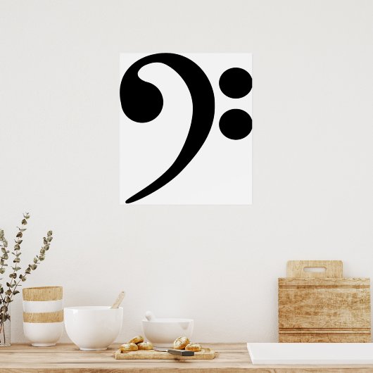 Bass Clef Poster (Keuken)