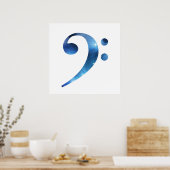 Bass Clef Poster (Keuken)