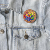 Bass Clef Rainbow Ball Puzzle Ronde Button 5,7 Cm (In situ)