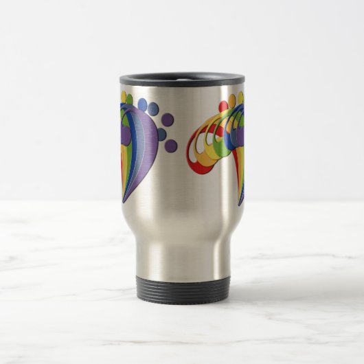 Bass Clef Rainbow Fan Reisbeker (Center)