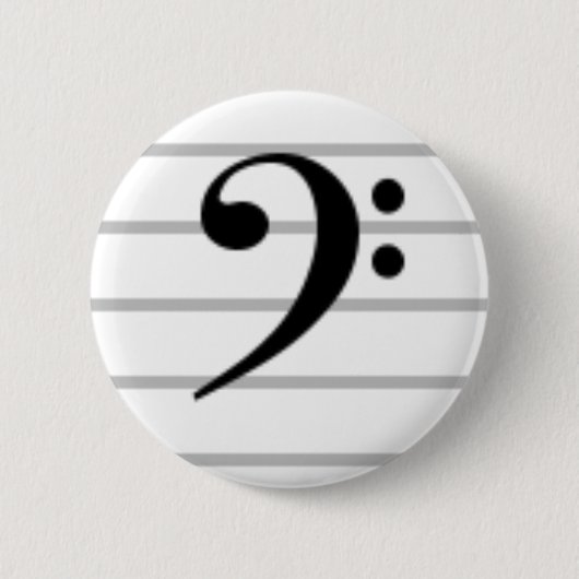 Bass Clef Ronde Button 5,7 Cm (Voorkant)
