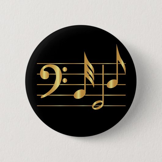 Bass Clef Ronde Button 5,7 Cm (Voorkant)