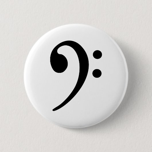 Bass Clef Ronde Button 5,7 Cm (Voorkant)