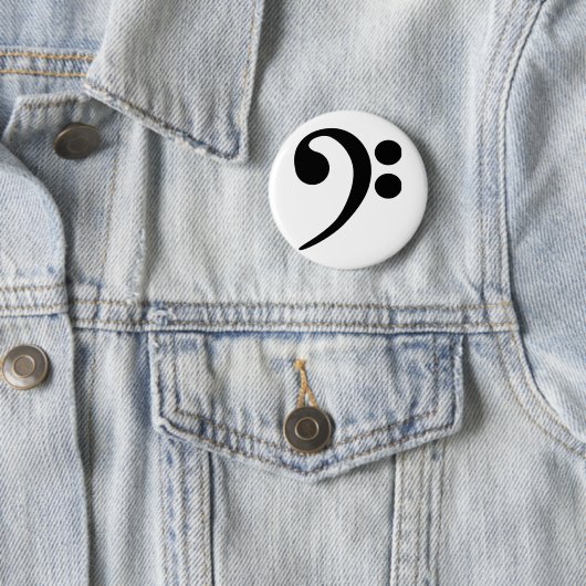 Bass Clef Ronde Button 5,7 Cm (In situ)
