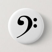 Bass Clef Ronde Button 5,7 Cm (Voorkant)