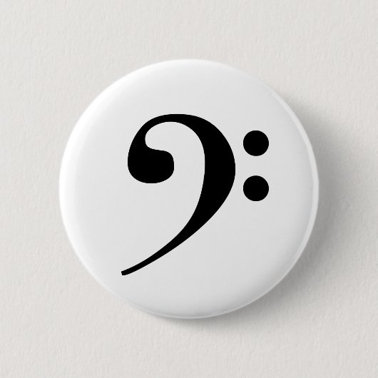 Bass Clef Ronde Button 5,7 Cm (Voorkant)