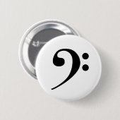 Bass Clef Ronde Button 5,7 Cm (Voorkant /achterkant)