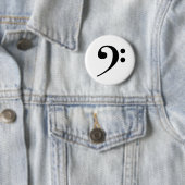 Bass Clef Ronde Button 5,7 Cm (In situ)