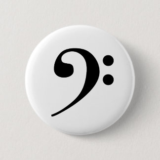 Bass Clef Ronde Button 5,7 Cm