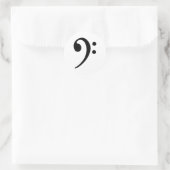 Bass Clef Ronde Sticker (Tas)
