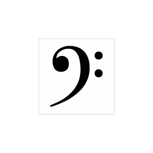 Bass Clef Rubberstempel (Afrduk)