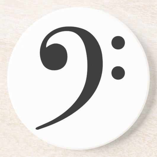 Bass Clef Sandstone Onderzetter (Voorkant)