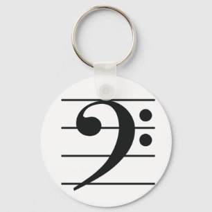Bass Clef Sleutelhanger