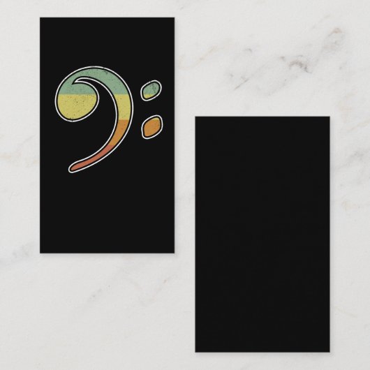 Bass Clef Spelers Musical Bassists Orborst Visitekaartje (Voorkant / Achterkant)