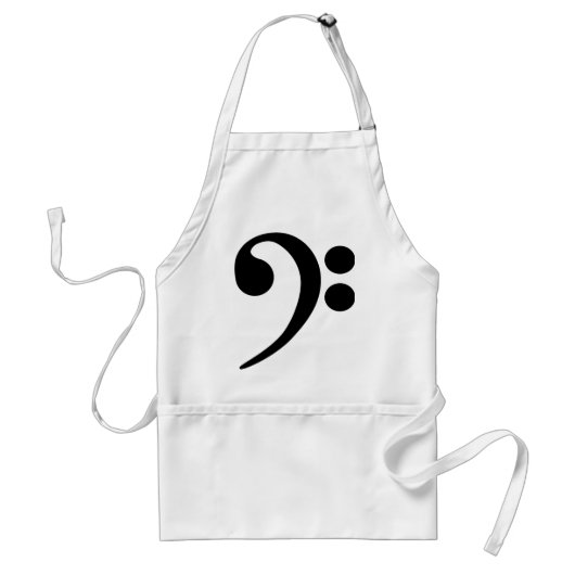 Bass Clef Standaard Schort (Voorkant)
